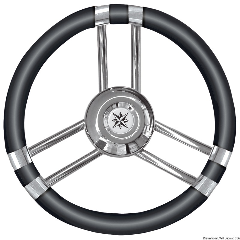 Osculati Steering Wheel Black Wheel 350 mm