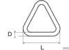 Anello triangolo d6x50mm inox