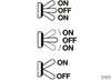 Switch lever 3t (on)-off-(on)<