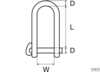 Wichard-Schlüsselstift mit langem Schäkel d6mm 