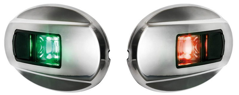 Feux De Navigation LED Attwood Pour Bateau - 2 Pièces Inox, Rouge/vert, Neufs