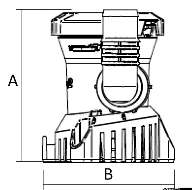 Pompe centrifuge immergée 12V - 18l/min Osculati - Pompe centrifuge