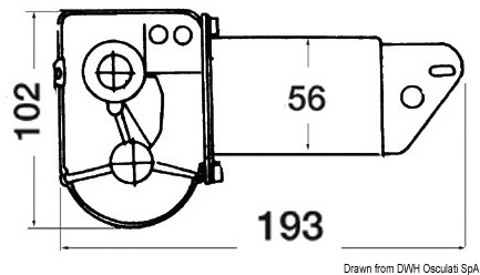 VA-Stahl Parallelogrammarm f. Scheibenw.381/432 mm - Osculati 1915245