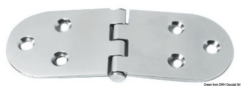 OSCULATI Pack of 2 Hinge 2m-Bar Mirror-Polished SS 40 mm