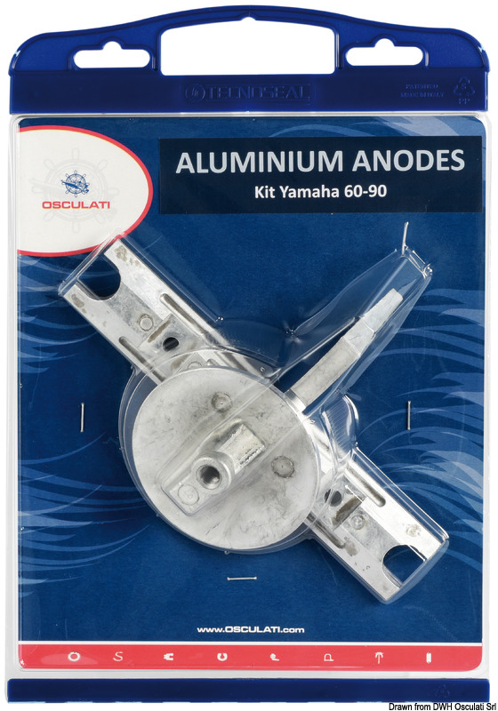 Zink Osculati Anoden-Set Yamaha 4-Takter 40/60 PS oder Aluminium-Anode 