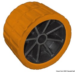 Central roller, orange 75 mm Ø hole 15 mm 