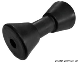 Central roller, black 190 mm Ø hole 21 mm 