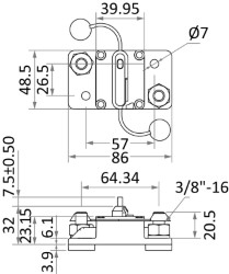 Watertight circuit breaker 200 A 