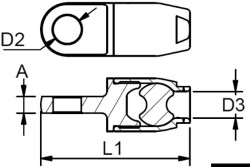 Koncovka s okom pre textilný náväzec Ø 4 mm 