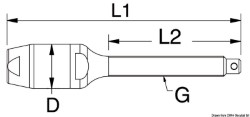 Terminal filetat pentru cablu de Ø 6 mm 