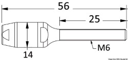 Ακροδέκτης με σπείρωμα για ύφασμα Ø 4 mm 