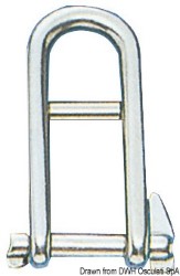 Schackel vikt. låsstift och stoppstången AISI 316 6 mm