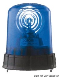 Blauw gekleurd licht f. hulpverleningsvoertuigen 12/24 V