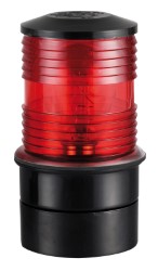 Clássico 360 ° mastro cabeça de luz vermelho / preto