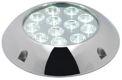 Undervandslys m / 12x3W hvide LED med skruer