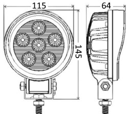 Регулируемый светодиодный фонарь HD для А-образной рамы 18 Вт 10/30 В