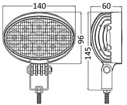 Regulowane oświetlenie LED HD do ramy A 40 W 10/30 V