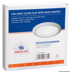 Ultra-flat LED luči kromirani obroč matica 12/24 V 3 W