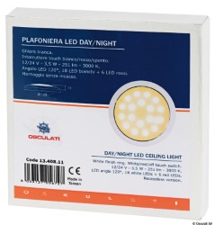 Day/Night LED-Deckenleuchte ohne Einbau weiß/VA-St 