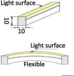 Neon Light flexible LED-Leuchtstange, weiß 12V 12W 