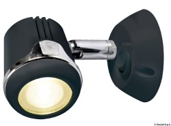 Leddelt HI-POWER LED sort spotlight 12/24 V