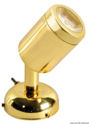 Articulated spotlight polished brass 1 x 3 W HD 