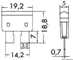 Lamellensicherung m. LED-Kontrolllampe 5 A 