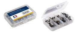 Assorted glass fuses from 1A to 20A N.48 pcs. 
