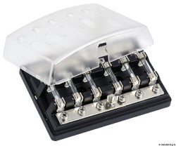 Glass fuse holder box for 6 fuses 