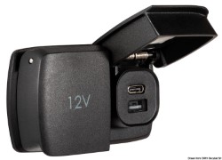 Flip Pro Duo USB-A+USB-C-stik og strømstik 12V
