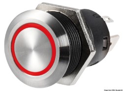 Interruttore FLAT inox ON-OFF 24 V rosso 