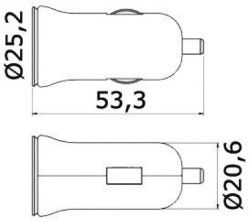 Adaptor f. legatura USB dublu