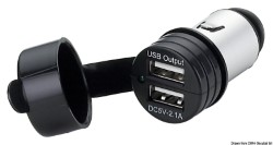 Doppel-USB m.wasserdichter Kappe 