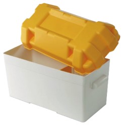 Κουτί μπαταρίας λευκό/κίτρινο moplen 120 A