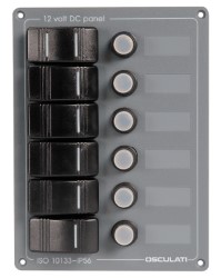 Aluminiowy panel pionowy z 6 przełącznikami