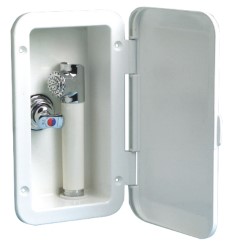 Duschbox m. Mischbatterie PVC-Schlauch 4 m Vertikal montiert