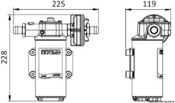 MARCO selvprimerende elektrisk pumpe 12V 46 l / min