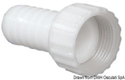 Dhíreach adapter hose baineann 3/4 "x 16 mm