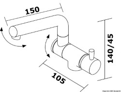 Plegable doble conexión en caliente mezclador de agua / calor