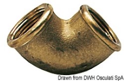 Brass 90° elbow female/female 1