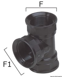 Thermopolymer T-joint 1" - 1"