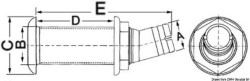Seacock polerowana główka ze stali nierdzewnej 15 38 mm x 2"1/4