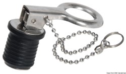 SS expandable water drain plug w/chain 22 mm 
