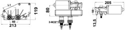 Motor för armar och blad 24 V 70 W