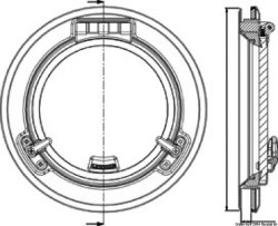 иллюминатор LEWMAR AISI316 круглый Ø 300 мм