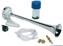 Trumpet horn w/compressor chromed ABS 12 V 