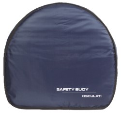 Niebieska torba na koło ratunkowe w kształcie podkowy