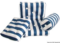 Bawełniane oparcie poduszki niebiesko/białe paski430x750