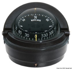 RITCHIE Voyager extern kompas 3" zwart/zwart