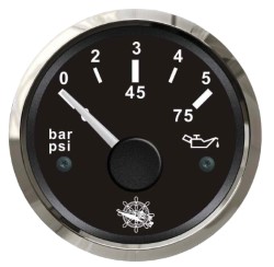 Indikátor tlaku oleja 0/5 bar black / lesklá
